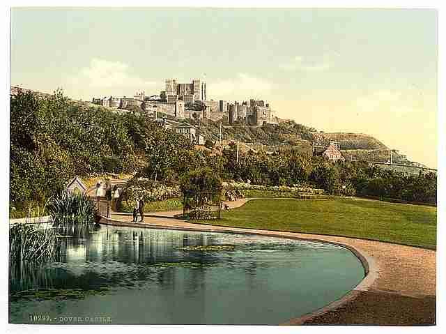 Vintage The castle from the park Dover A4 Photo Print