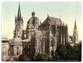 Vintage The cathedral Aachen the Rhine A4 Photo Print