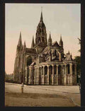 Vintage The cathedral Bayeux A4 Photo Print