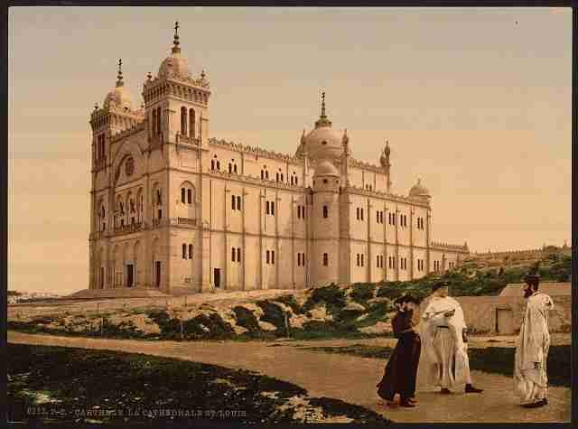 Vintage The cathedral Carthage A4 Photo Print