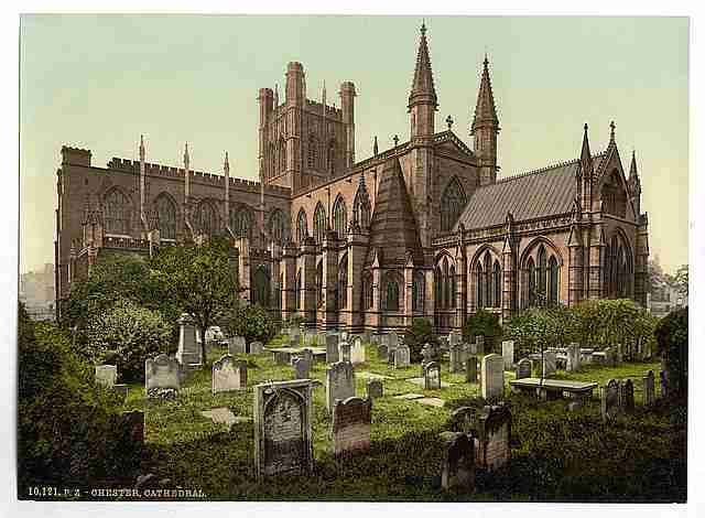 Vintage The cathedral Chester A4 Photo Print
