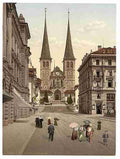 Vintage The cathedral Lucerne A4 Photo Print