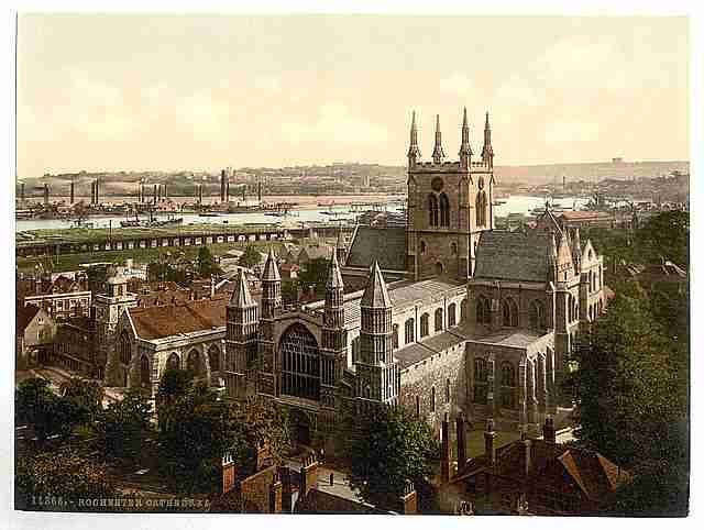 Vintage The cathedral Rochester A4 Photo Print