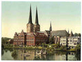 Vintage The cathedral and museum Lubeck A4 Photo Print