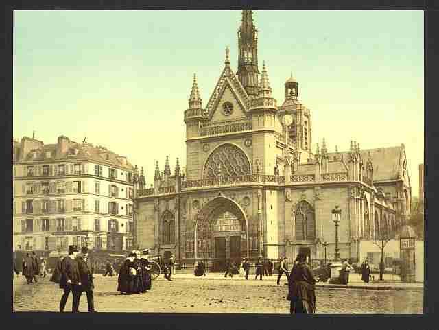 Vintage The cathedral near the east railway station Paris A4 Photo Print