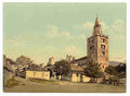 Vintage The cathedral of Sion Valais A4 Photo Print