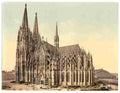 Vintage The cathedral side Cologne the Rhine A4 Photo Print