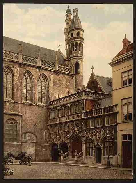 Vintage The chapel Bruges A4 Photo Print