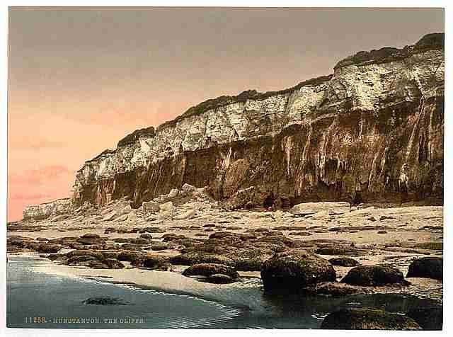 Vintage The cliffs Hunstanton A4 Photo Print