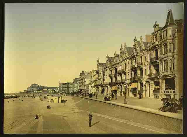 Vintage The embankment and Kursaal I Ostend A4 Photo Print