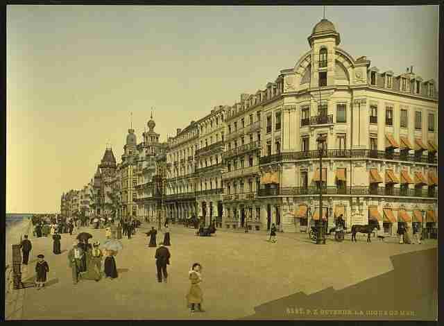 Vintage The embankment and Kursaal II Ostend A4 Photo Print