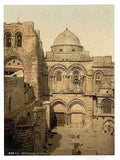 Vintage The front of the Holy Sepulchre Jerusalem A4 Photo Print