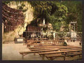 Vintage The grotto of Notre Dame Lourdes Pyrenees A4 Photo Print