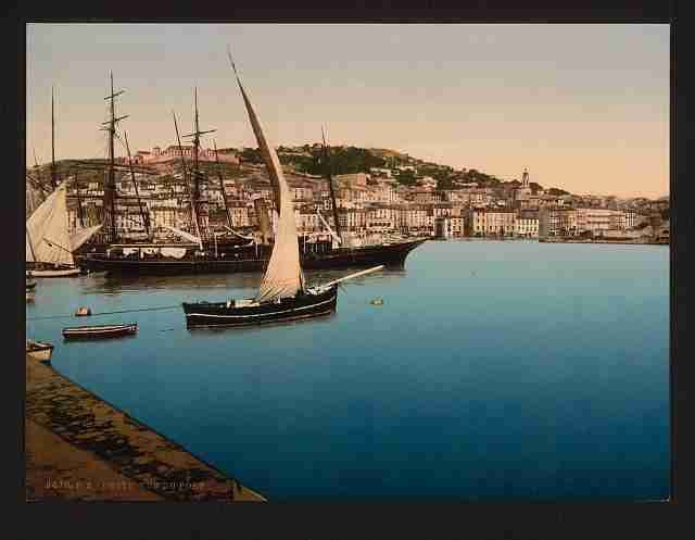 Vintage The harbor Cette A4 Photo Print