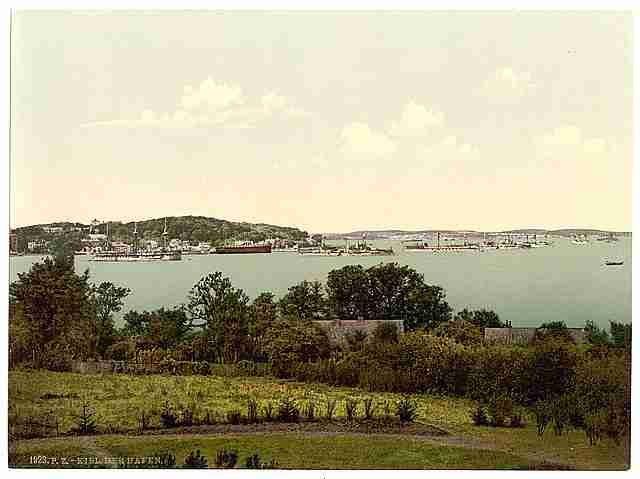 Vintage The harbor II Kiel Schleswig Holstein A4 Photo Print