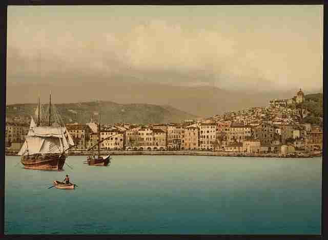 Vintage The harbor II San Remo A4 Photo Print
