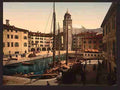 Vintage The harbor Riva Lake Garda A4 Photo Print