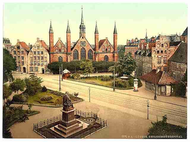 Vintage The hospital Lubeck A4 Photo Print