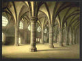 Vintage The knights hall Mont St Michel A4 Photo Print