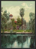 Vintage The lake Lucky Baldwins ranch Pasadena Cal A4 Photo Print