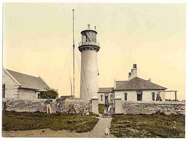 Vintage The lighthouse Helgoland A4 Photo Print