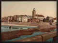 Vintage The lighthouse and villas Blankenberghe A4 Photo Print