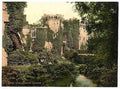 Vintage The moat Raglan Castle A4 Photo Print