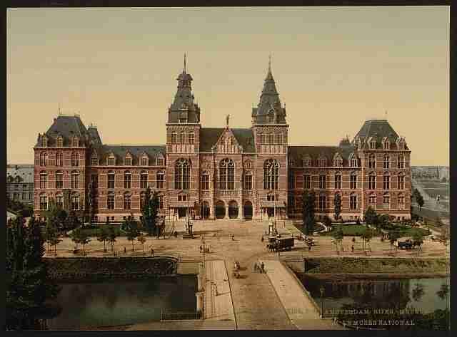 Vintage The museum Amsterdam A4 Photo Print
