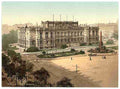 Vintage The museum Augusta Platz Leipsig Saxony A4 Photo Print