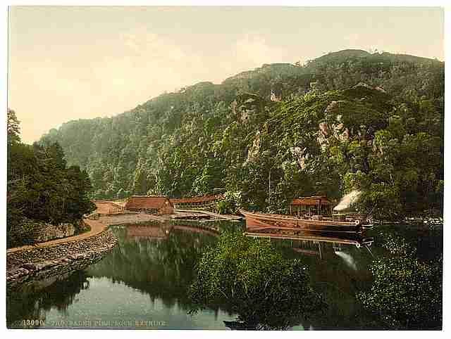 Vintage The pier Loch Katrine Trossachs A4 Photo Print