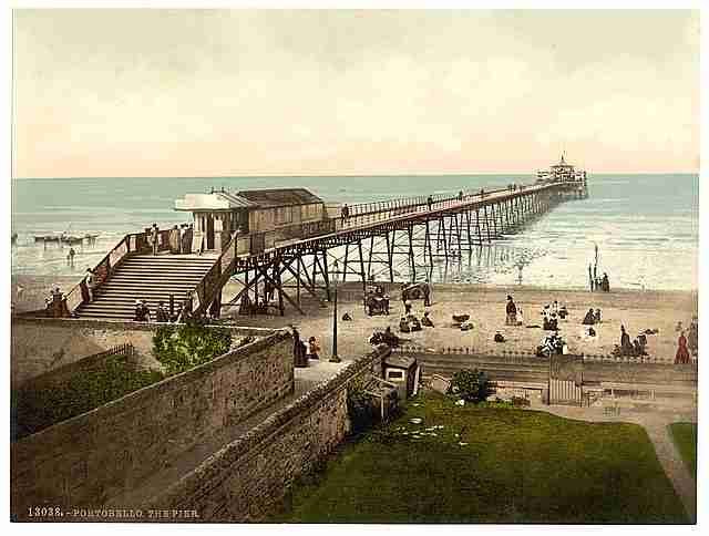 Vintage The pier Portobello A4 Photo Print
