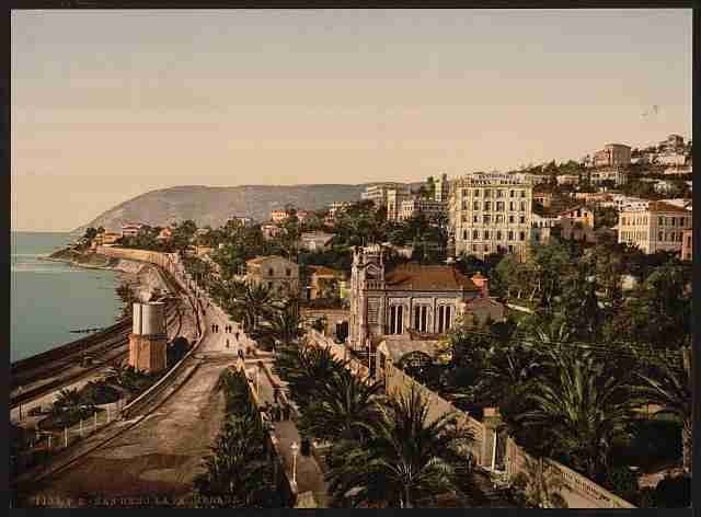 Vintage The promenade San Remo A4 Photo Print