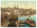Vintage The quay Lucerne A4 Photo Print
