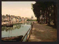 Vintage The quay Quimper A4 Photo Print