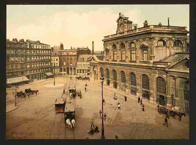 Vintage The railway station Lillie A4 Photo Print