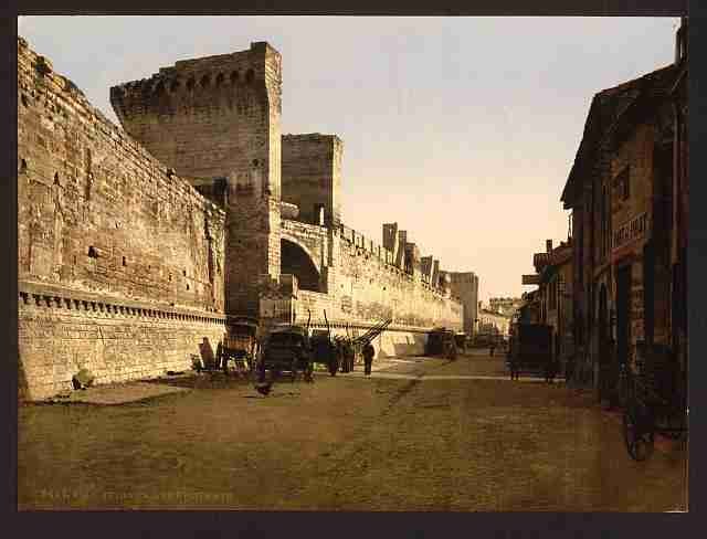 Vintage The ramparts Avignon Provence A4 Photo Print