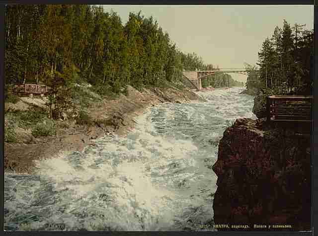 Vintage The rapids from the bridge Imatra  Finland A4 Photo Print