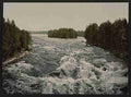 Vintage The rapids toward the pavillion Imatra Finland A4 Photo Print
