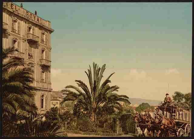 Vintage The royal hotel with gardens San Remo A4 Photo Print