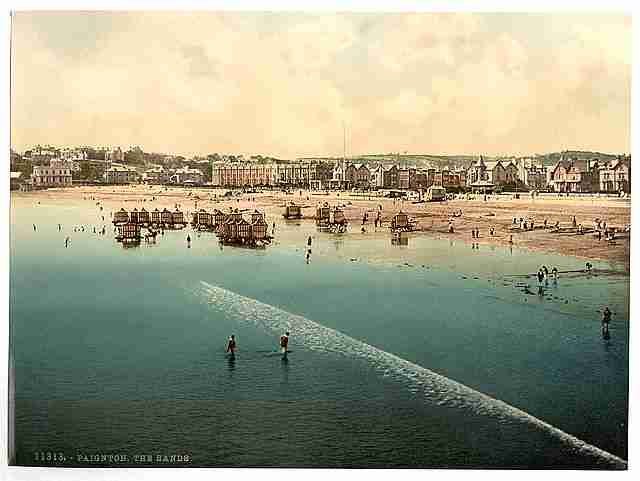 Vintage The sands II Paignton A4 Photo Print