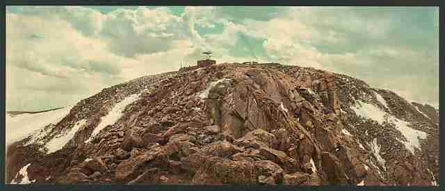 Vintage The summit of Pikes Peak II A4 Photo Print