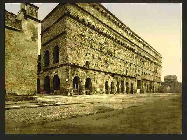 Vintage The theatre Orange Provence A4 Photo Print