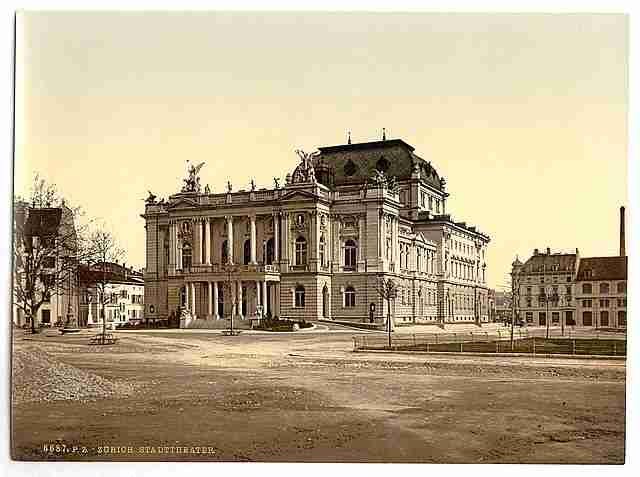 Vintage The theatre Zurich A4 Photo Print