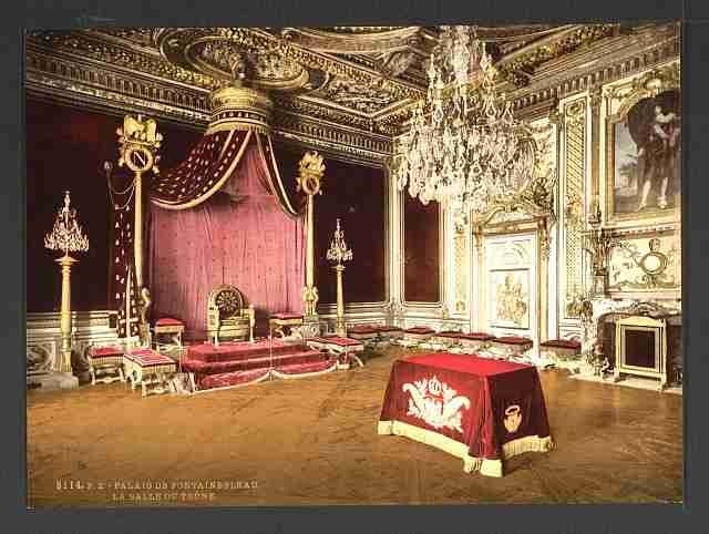 Vintage The throne room Fontainebleau Palace A4 Photo Print