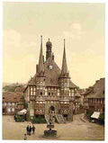 Vintage The town hall Wernigerode Hartz A4 Photo Print