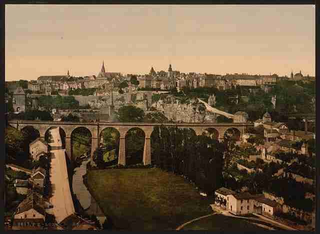 Vintage The town A4 Photo Print