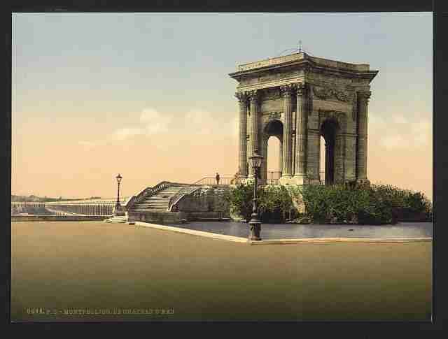 Vintage The water castle Montpelier A4 Photo Print