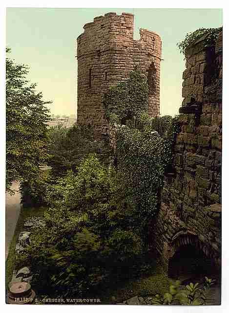 Vintage The water tower Chester A4 Photo Print