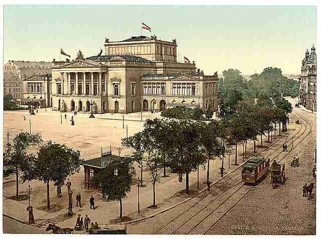 Vintage Theater Leipsig Saxony A4 Photo Print