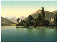 Vintage Thun Shadau Bernese Oberland A4 Photo Print